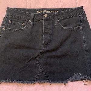 American Eagle Black 5 Button Mini Skirt size 8